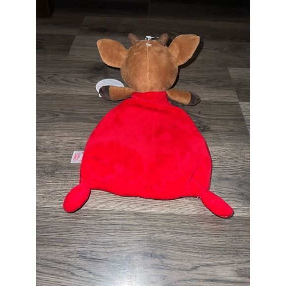 Rudolph The Red Nose Reindeer Lovey Plush Baby Christmas Toy NEW - Picture 7 of 7